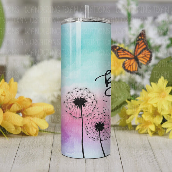 Adorned with delicate dandelions and fluttering butterflies, this tumbler is a beautiful reminder to slow down and embrace the spring season.