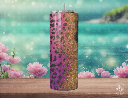 Featuring 3 custom photos and your choice of gold dust and pink leopard or multi-color leopard, this tumbler is perfect for any day!