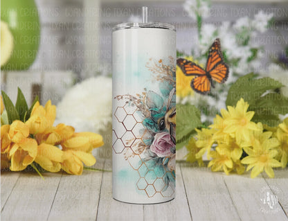 Get buzzed with style this spring with our Spring Elegance Tumbler! Featuring bees on a vibrant floral arrangement, this tumbler is the perfect way to add some elegance to your day.