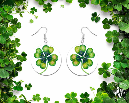 Four Leaf Clover Earrings - Wandering Texan Creations